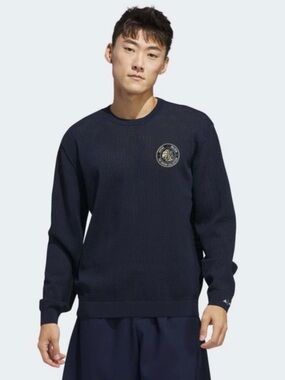 Adidas x Malbon The Crosby Collection Golf Mesh Sweatshirt Men’s Large In Navy